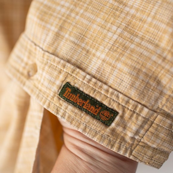 Timberland Short Sleeve Yellow Men's Shirt XL - Picture 5 of 8